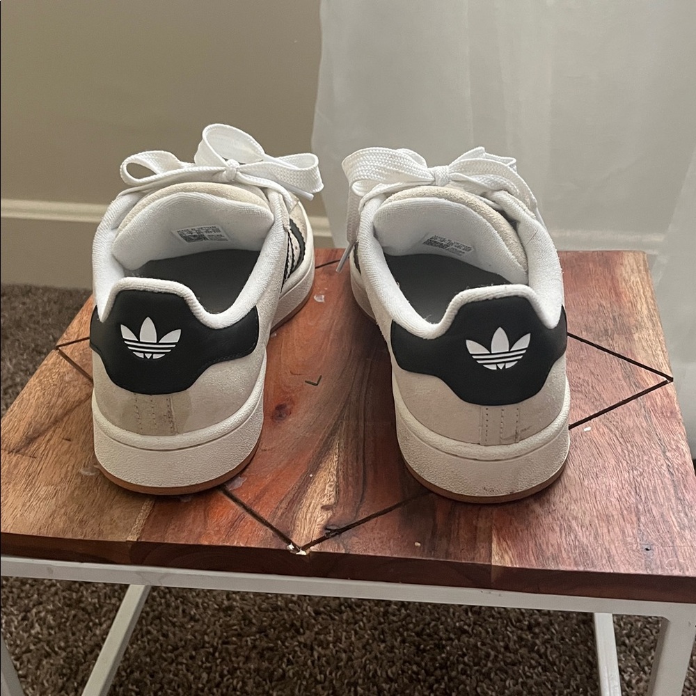 Adidas Campus Sneakers in Cream and Black - Picture 3 of 6